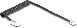 Kabllo telefonike spirale DeLOCK 88442, RJ-11 në RJ-45, 1 m, e zezë