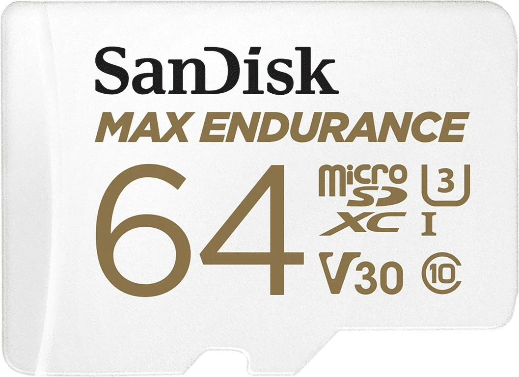 Kartelë memorie MicroSDXC Sandisk Max Endurance 64 GB, Class 10, UHS-I, e bardhë