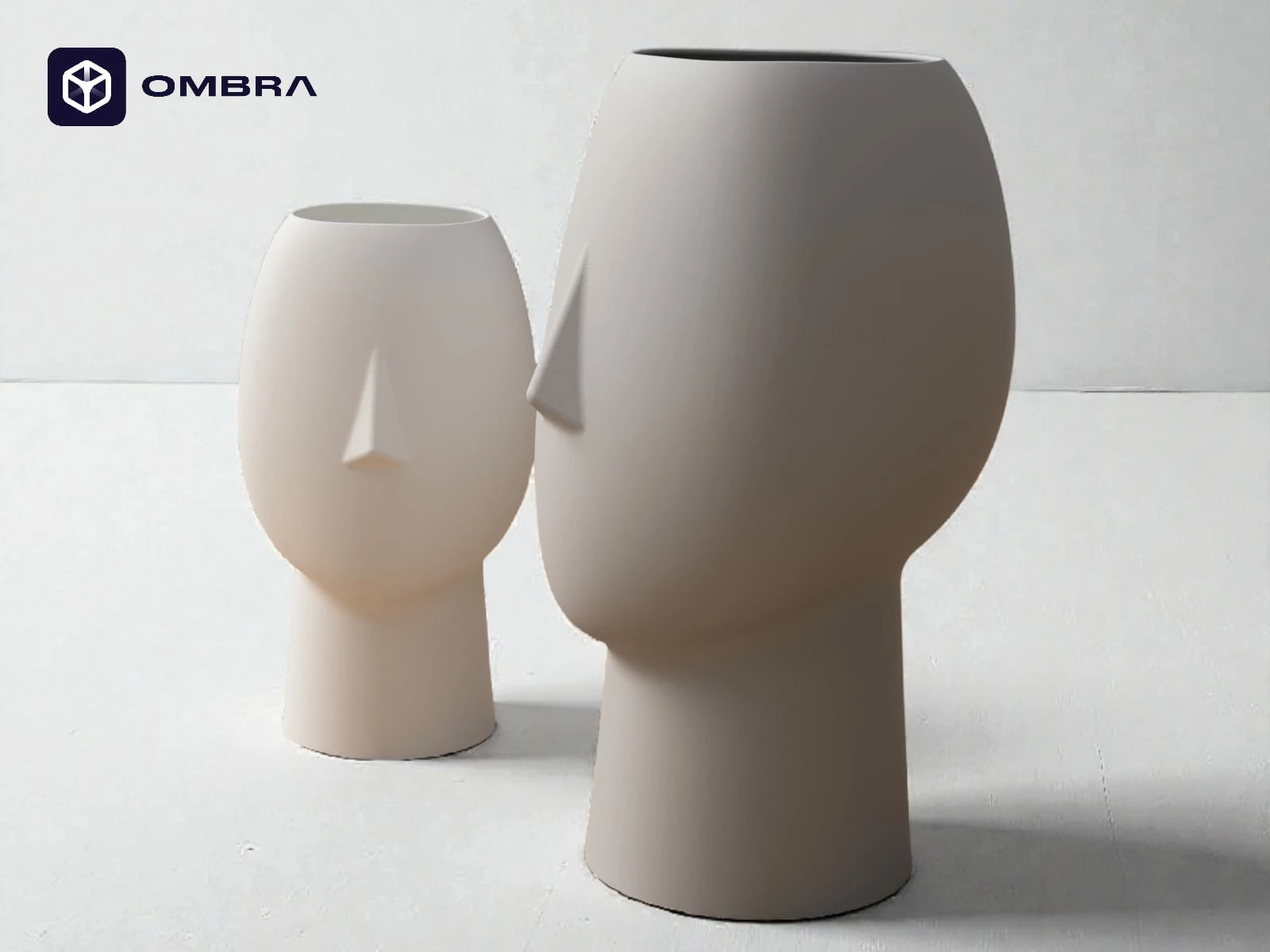 Vazo Dekorative dhe Kreative (Modern Face Vase), e zezë