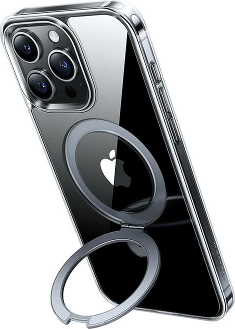 Mbështjellës Torras UPRO Ostand Clear për iPhone 15 Pro, transparent