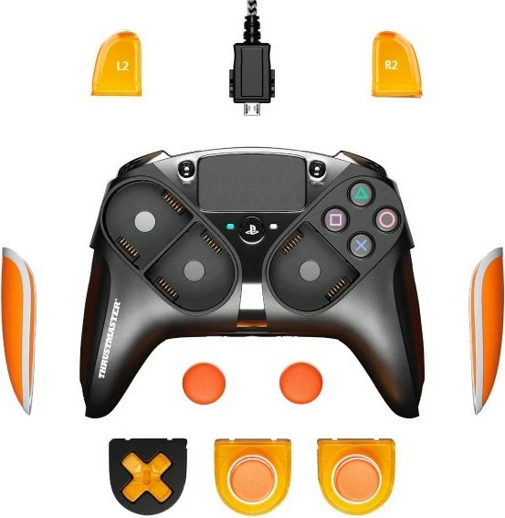 Gamepad modular Thrustmaster eSwap X LED Orange Crystal për Xbox/PC, pjesë portokalli