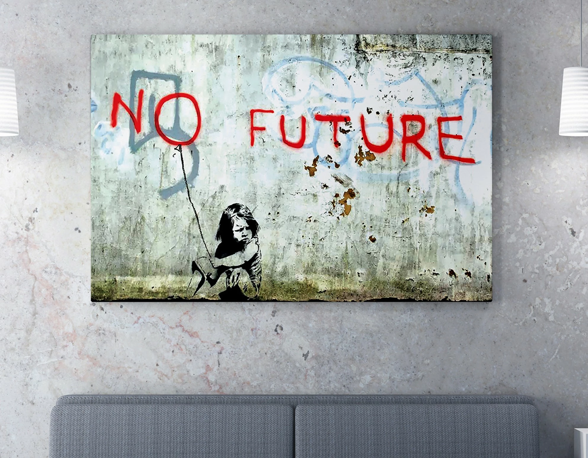 Pikturë dekorative në kanavacë, Banksy, shumëngjyrëshe, WY10, 50x70cm
