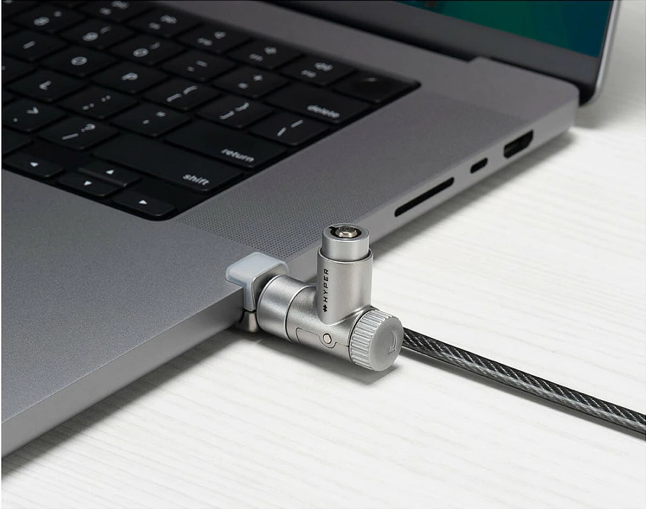 Bravë sigurie me kabllo Targus për MacBook Pro, argjend