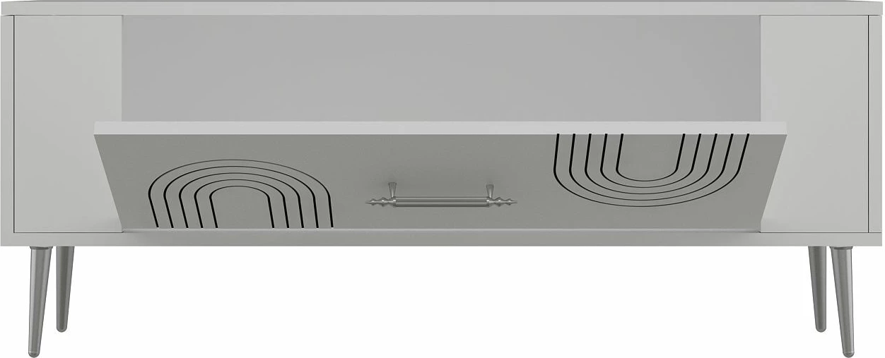 Komodë për TV Skye Decor, Retrol2, e bardhë, argjend