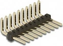 Konektor Pin Header DeLOCK 10-pin, 1.27 mm, i kënduar, 1 rresht, 5 copë, i zi
