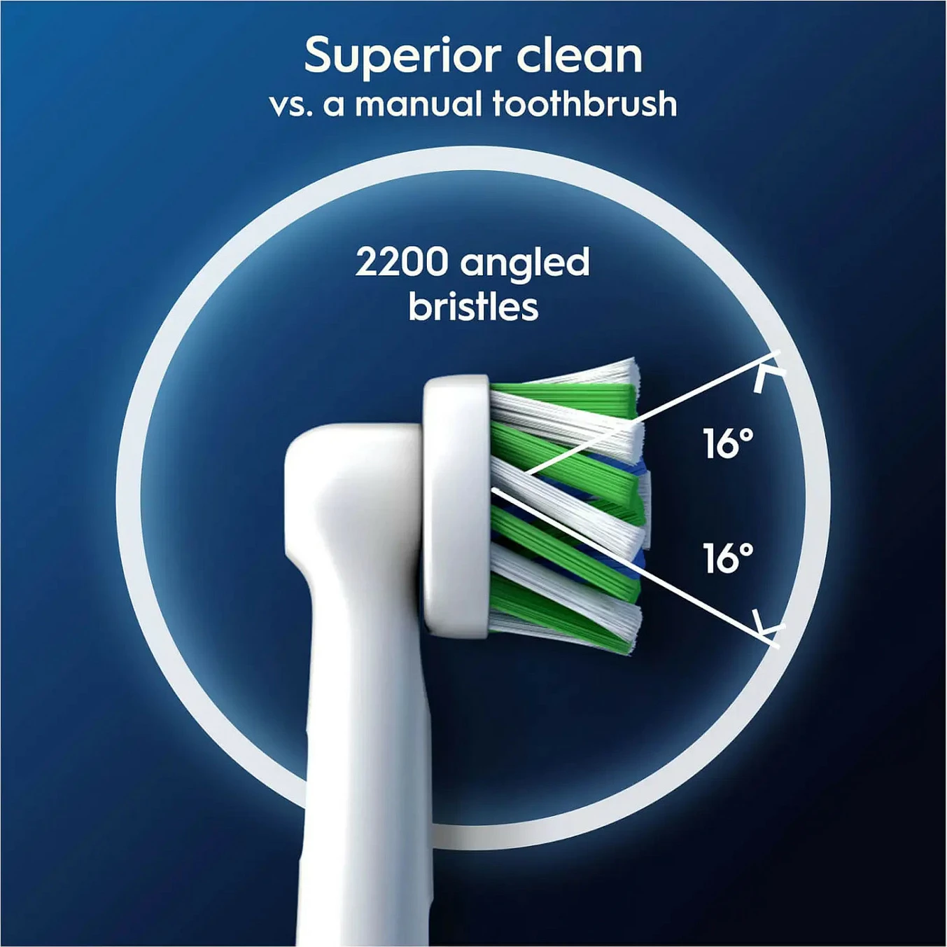 Koka zëvendësuese për brushë elektrike Oral-B Pro CrossAction, 12 copë, e bardhë