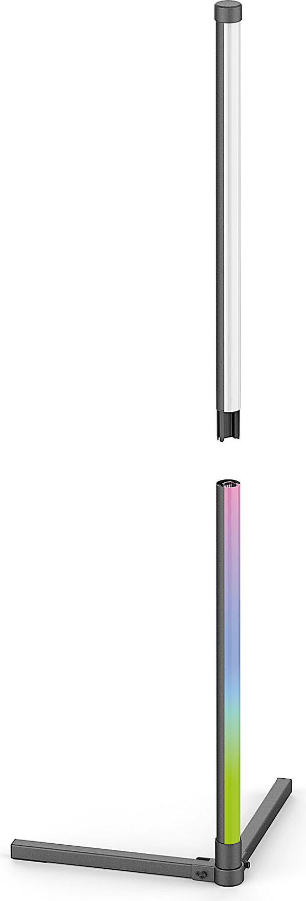 Llambë LED RealPower 415856, 60 LED, RGB multingjyrëshe, e zbehshme, me telekomandë, 5V DC, e zezë