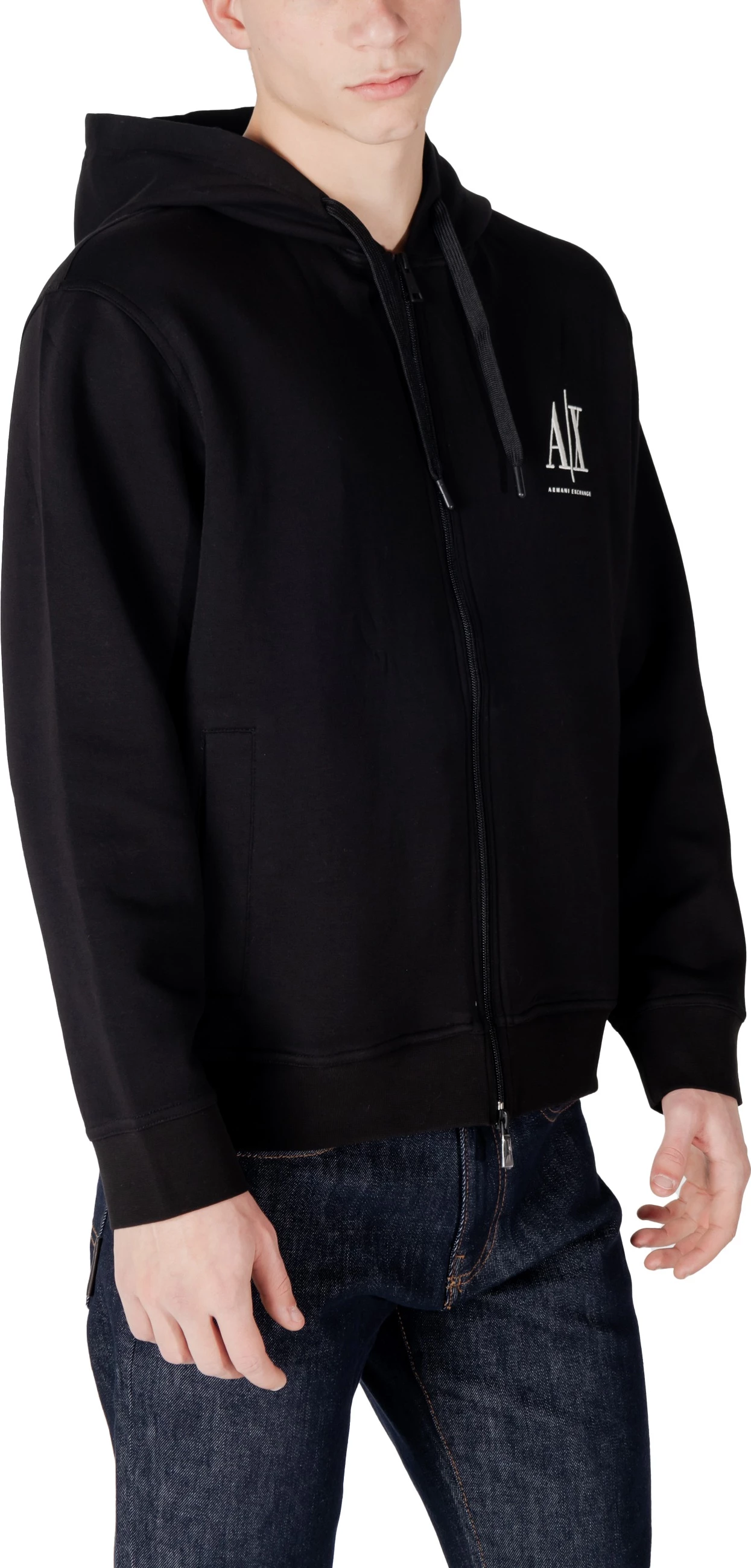 Duks me kapuç për meshkuj Armani Exchange XM000371 AF10818, i zi [Madhësia: XS]