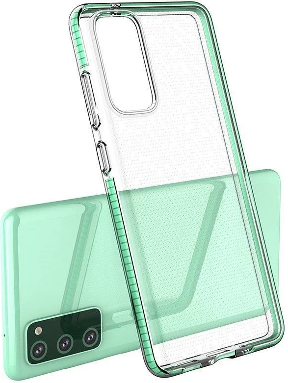 Mbështjellës Hurtel Spring Case për Samsung Galaxy A02s EU, TPU, i tejdukshëm me kornizë të zezë