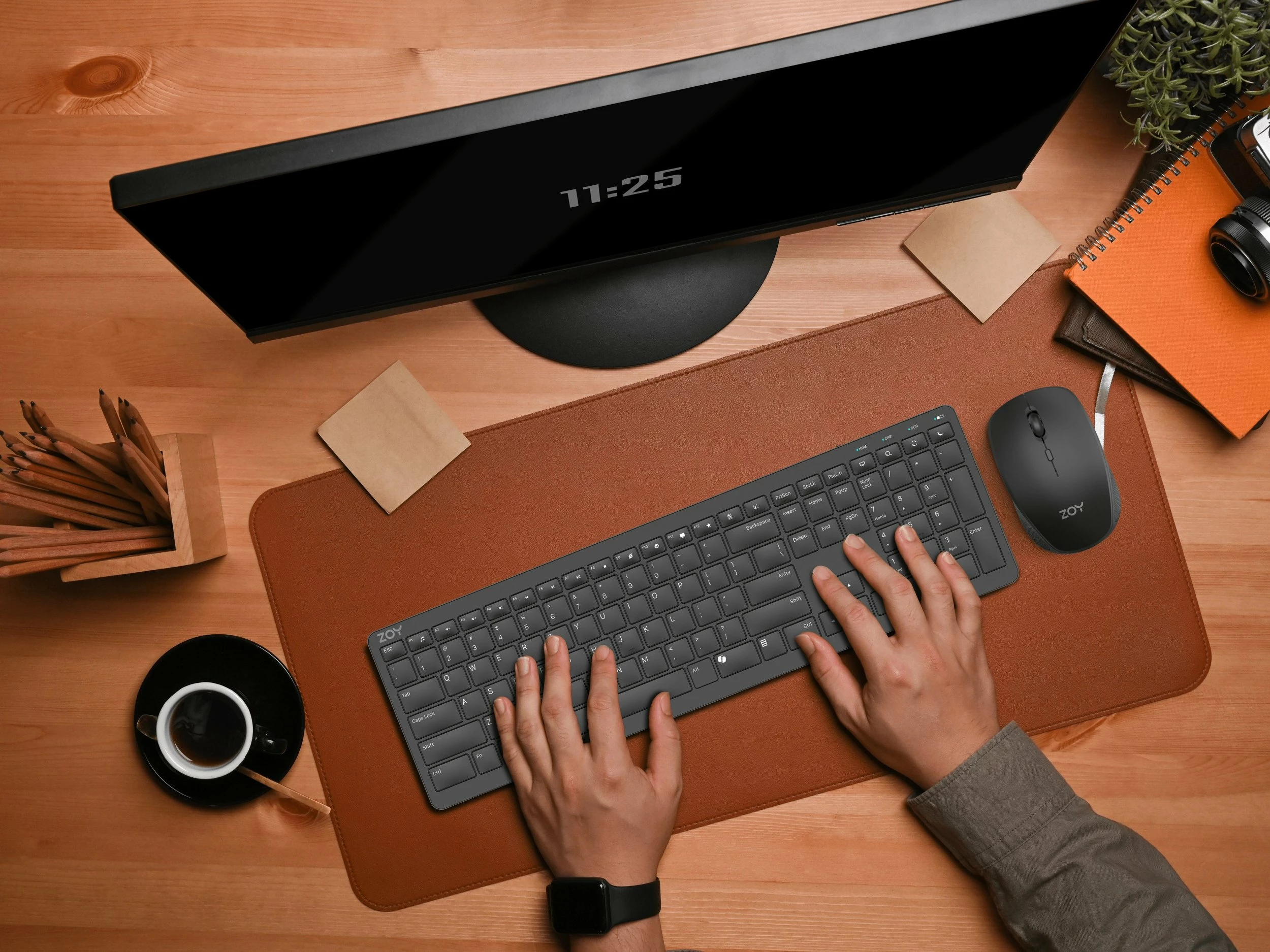 Tastierë wireless ZOY ZKB880 2.4GHz, US layout, 111 tasta, Scissor, e zezë