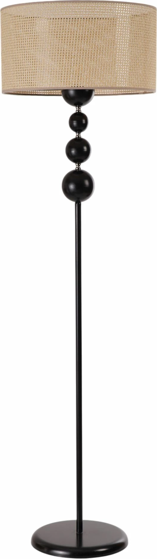 Llambë dyshemeje Opviq, 8934-3, trup metalik, kapak prej stofi, bezhë/zi, 160cm