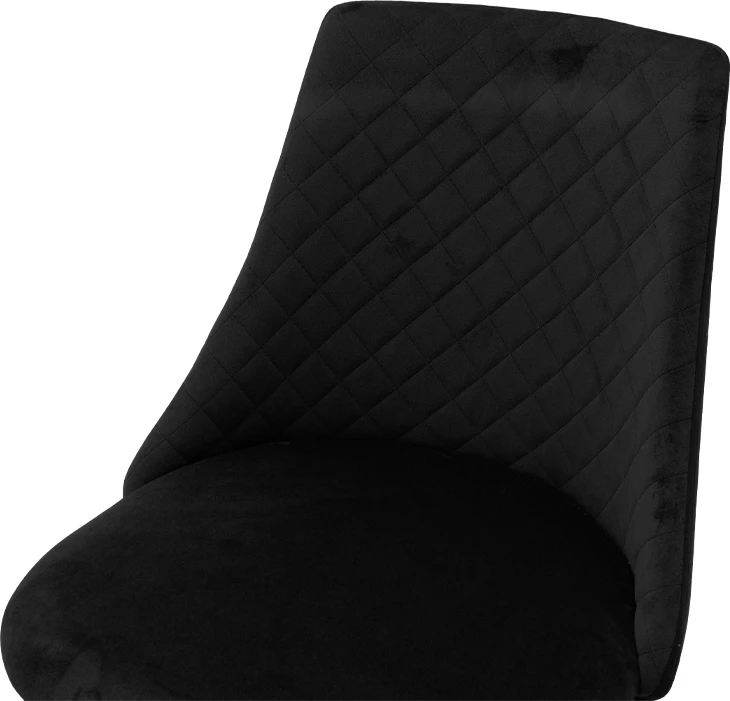 Karrige Giselle kadife e zezë, këmbë e zezë-ari