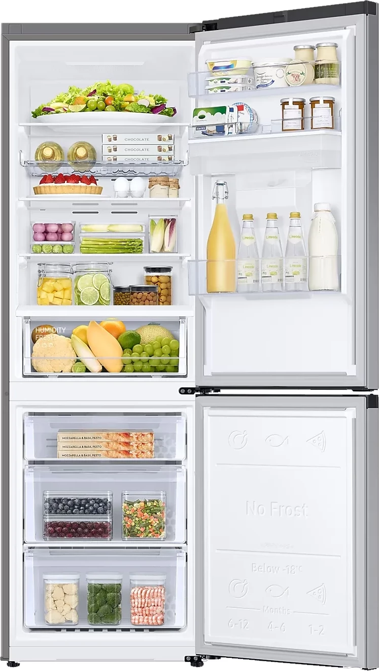 Frigorifer kombinuar Samsung RB34C652ESA/EF 385 L, klasa E, me dispenser uji, Metal Graphite