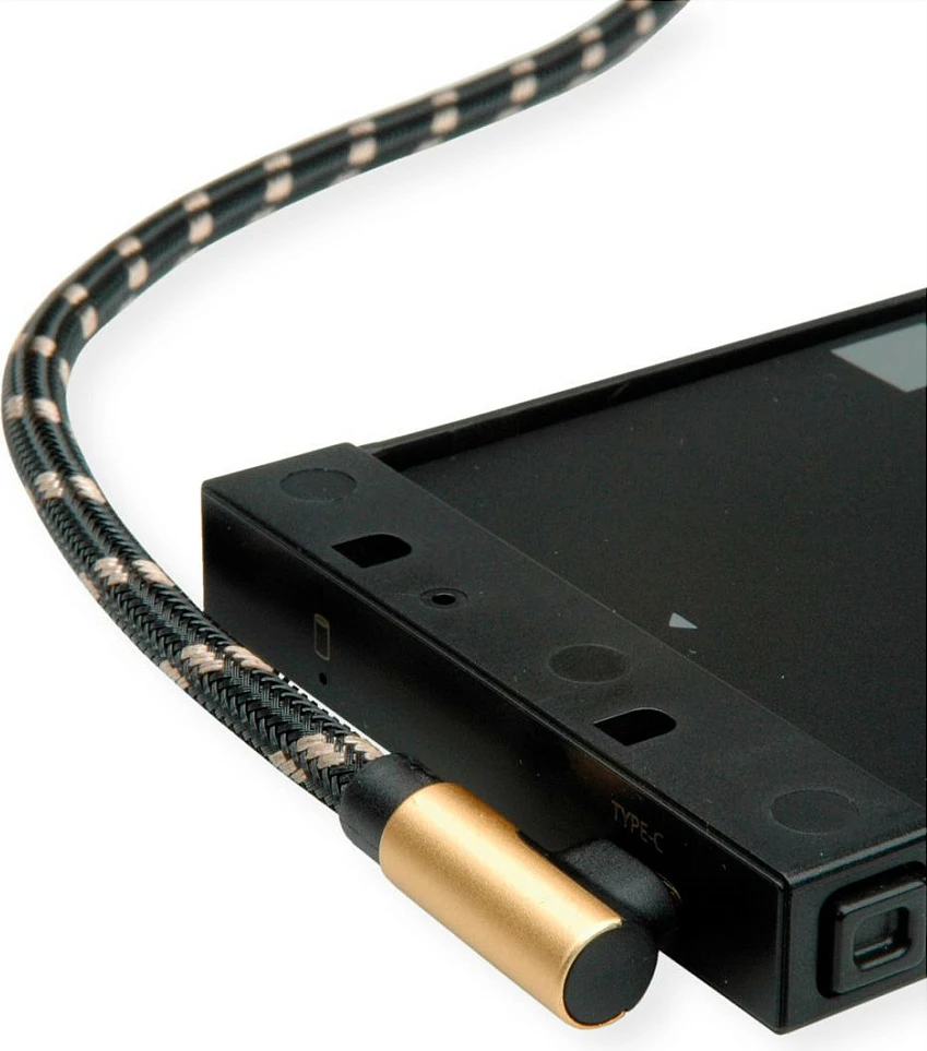 Kabllo USB ROLINE 11.02.9062, USB-A në USB-C, 3 m, USB 2.0, e zezë/ari