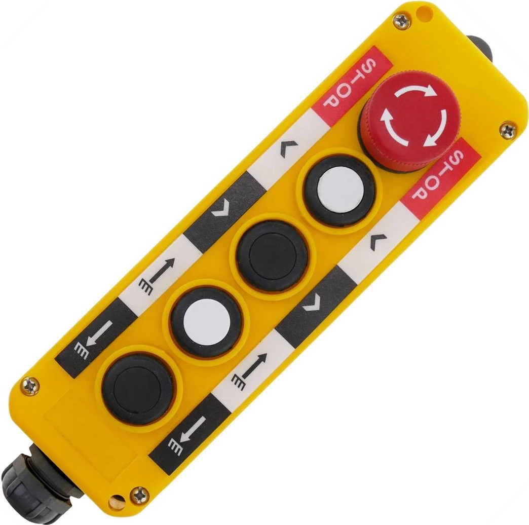 Taster me kuti LAY5-EPBS5, 4 butona komandues + buton emergjent