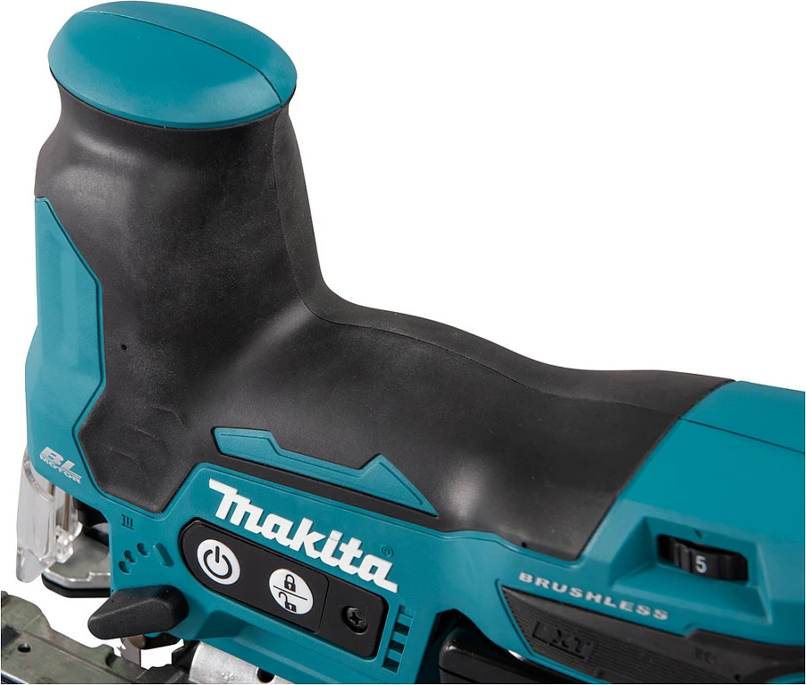 Sharrë gërshetuese me bateri Makita DJV185ZJ, 18V LXT, brushless, turkez/zezë