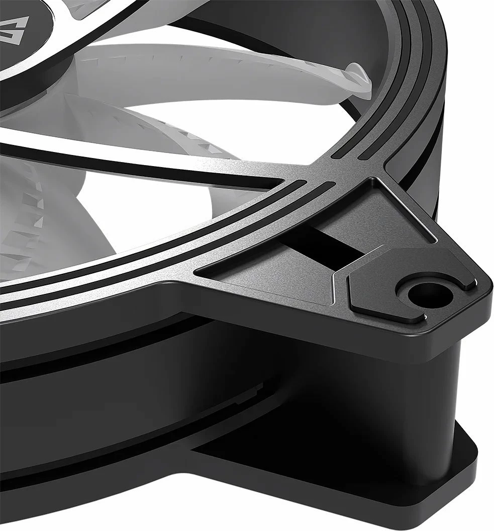 Ventilator kasë PC Modecom Volcano Apex 140 ARGB Reverse FAN-APEX-140R-ARGB-100 140 mm, 4-pin PWM, 1400 rpm, ARGB, i zi