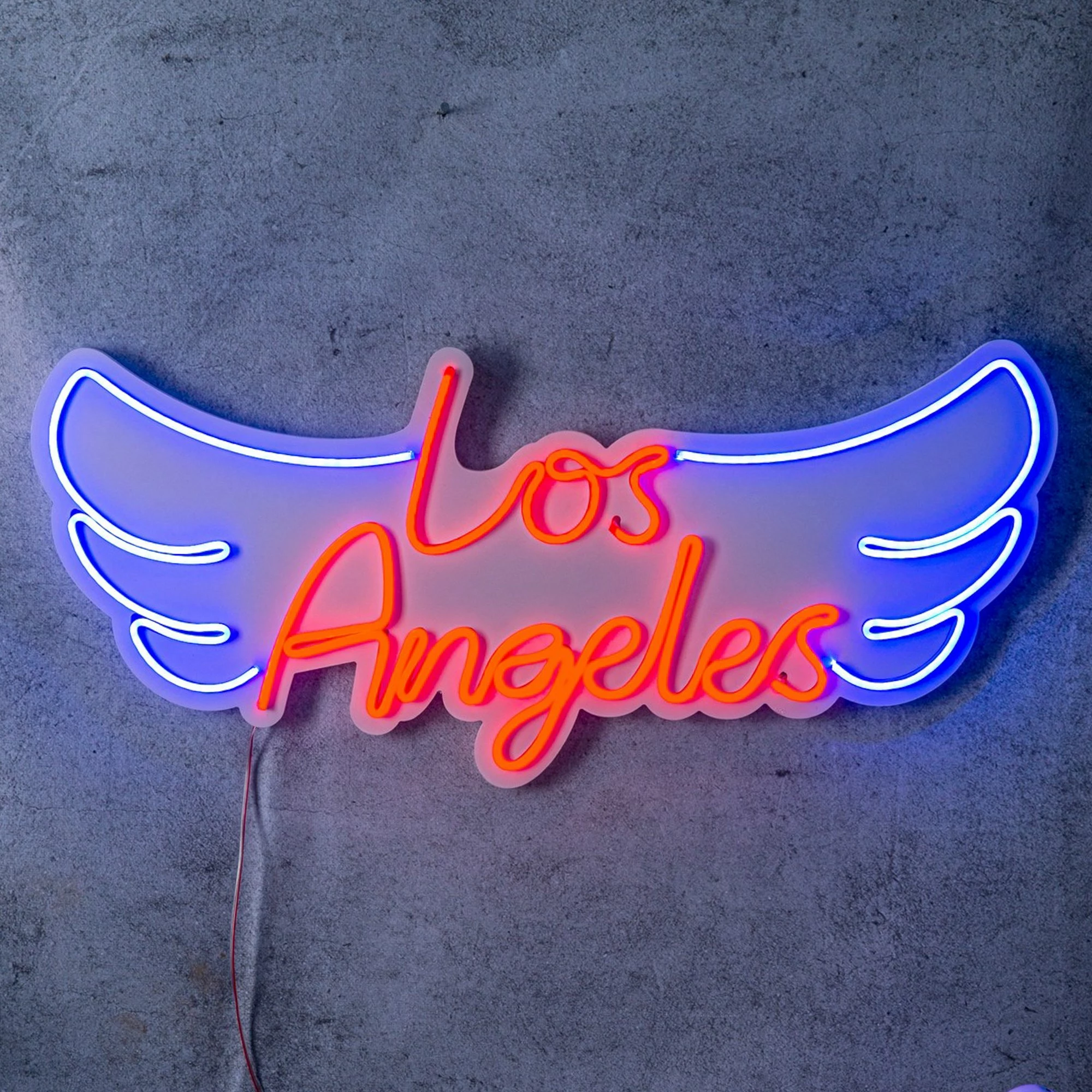 Dritë dekorative plastike LED, Los Angeles, e kuqe dhe e kaltër