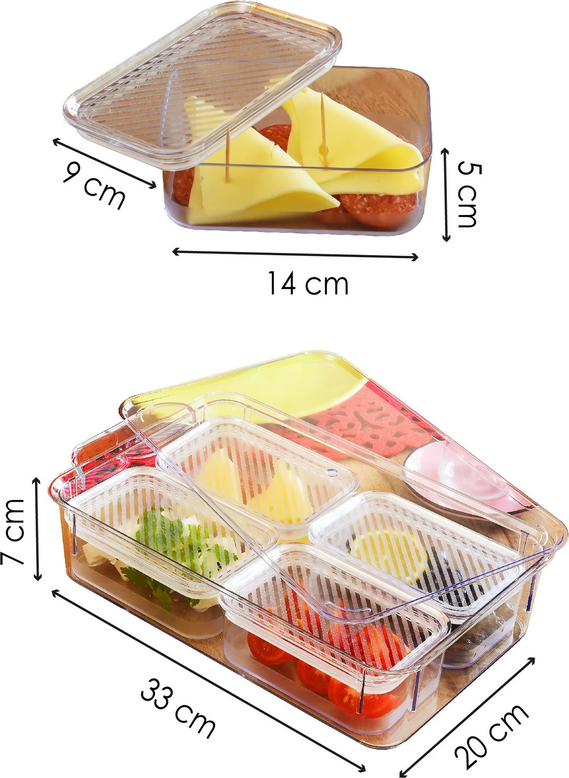 Set mëngjesi Hermia FR178, 5 pjesë, transparent