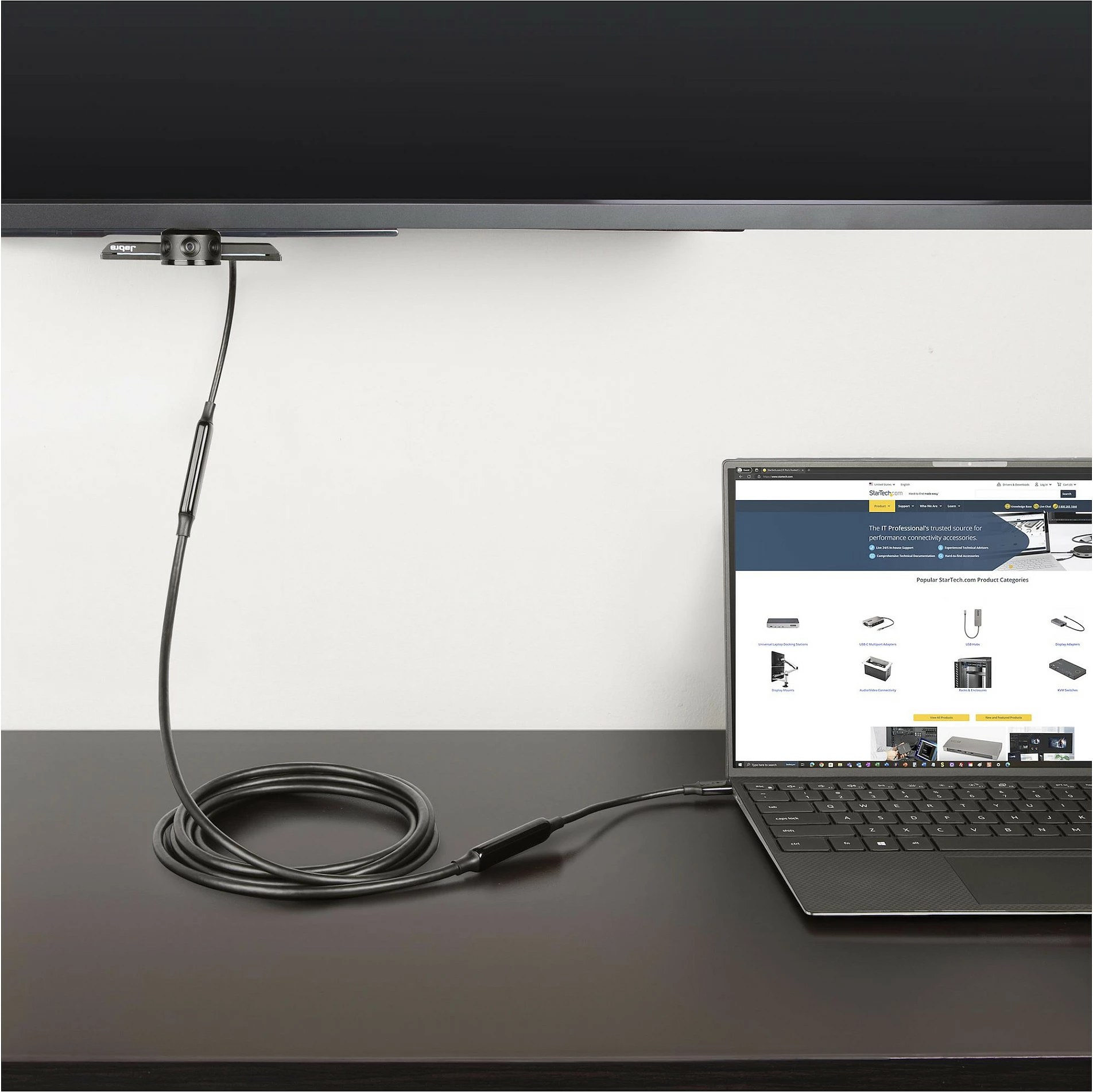 Kabllo USB-C StarTech 3m, Active, USB 3.2 Gen 2 10Gbps, PD 60W, 8K 60Hz, e zezë