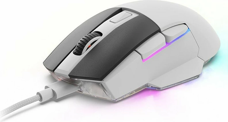 Maus Sharkoon SGM50W, 6400 DPI, i zi, i bardhë