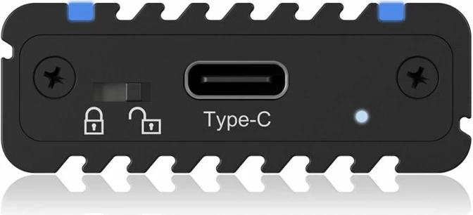 kuti ekstern për SSD M.2 NVMe ICYBOX IB-1824ML-C31, USB-C/USB-A, 10Gbps, 2230-2280, write protection, RGB, e zezë