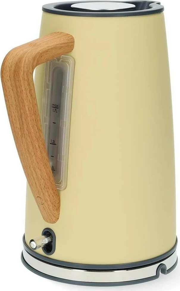 Çajnik elektrik Nedis KAWK510E, 1.7L, 2200W, inox, verdhë