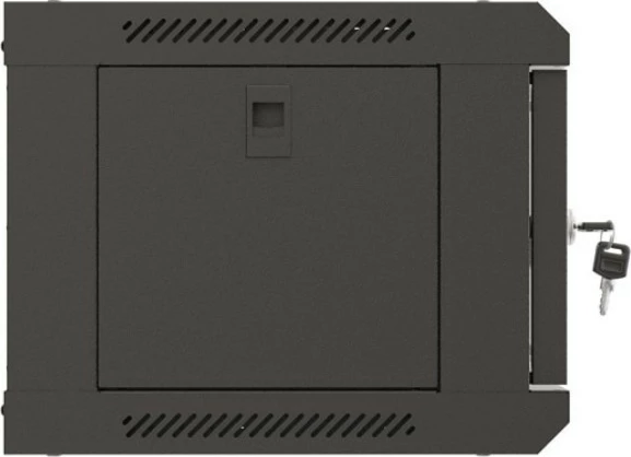 Kasë rrjeti Lanberg WF03-5304-10B, 19", 4U, derë xhami, e zezë, për montim në mur