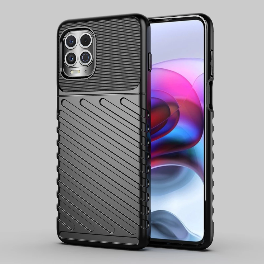 Mbështjellës Hurtel Thunder Case për Motorola Moto G100 / Edge S, TPU, i zi
