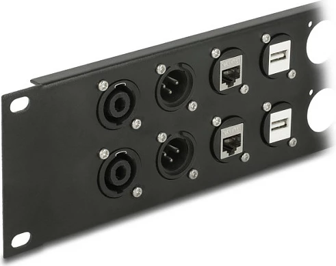 Patch panel DeLOCK 10″ 2U, 12 porta D-Type, i zi