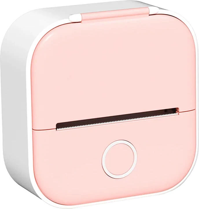 Printer etiketa portativ Phomemo T02, termik, Bluetooth, bardhë-rozë