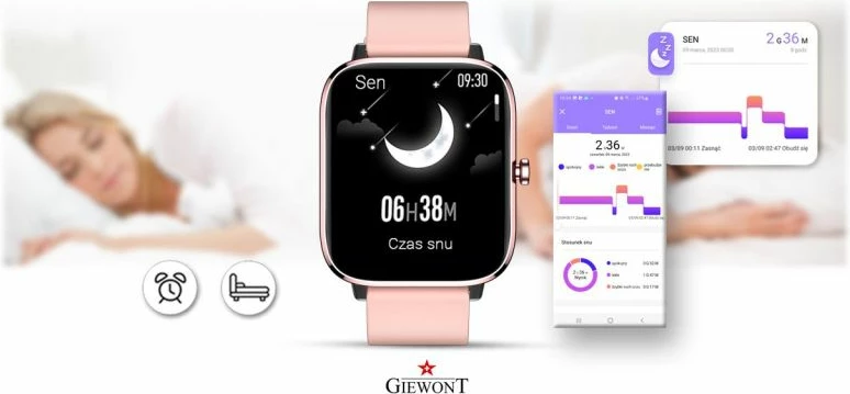 Smartwatch për femra Giewont, rozë