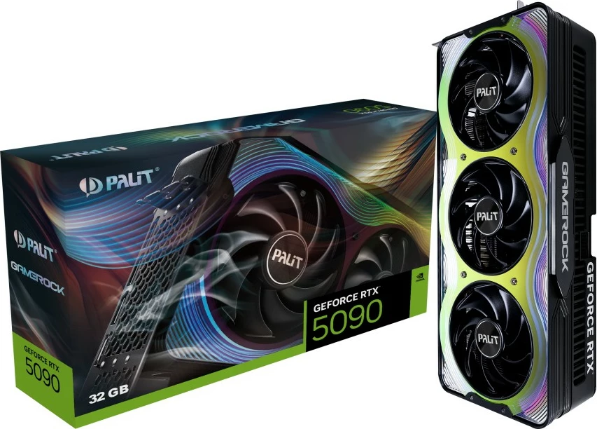 Kartelë grafike Palit GeForce RTX 5090 GameRock, 32GB GDDR7, PCI Express 5.0, multi-color