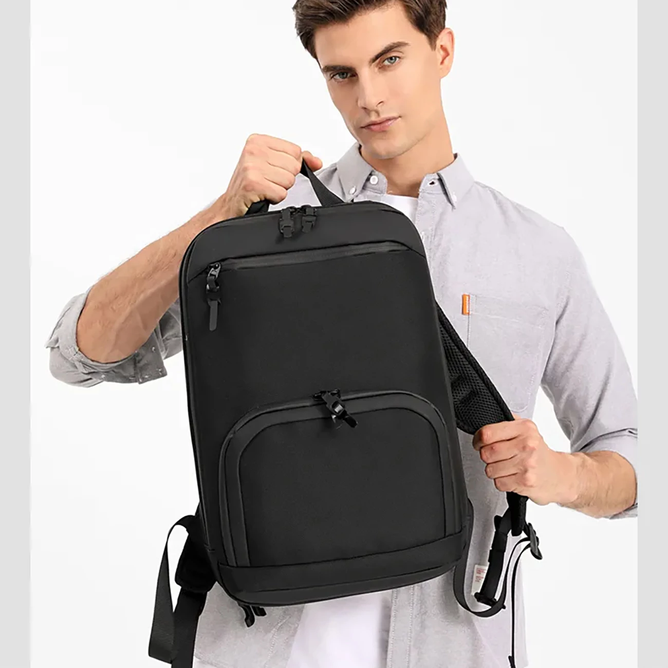 Çantë shpine për laptop Wozinsky Premium, 15.6", poliestër, e zezë