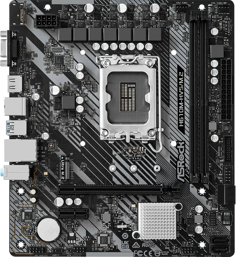 Pllakë amë ASRock H610M-HVS/M.2 R2.0, LGA1700, DDR4, mATX