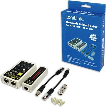 Testues kabllosh rrjeti LogiLink WZ0015, RJ-11/RJ-12/RJ-45/BNC