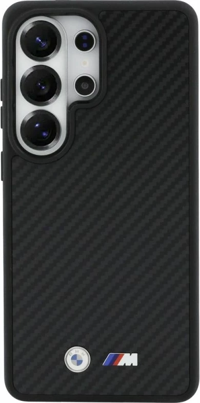 Kapak telefoni BMW M Kevlar Logo MagSafe për Samsung Galaxy S26 Ultra, i zi