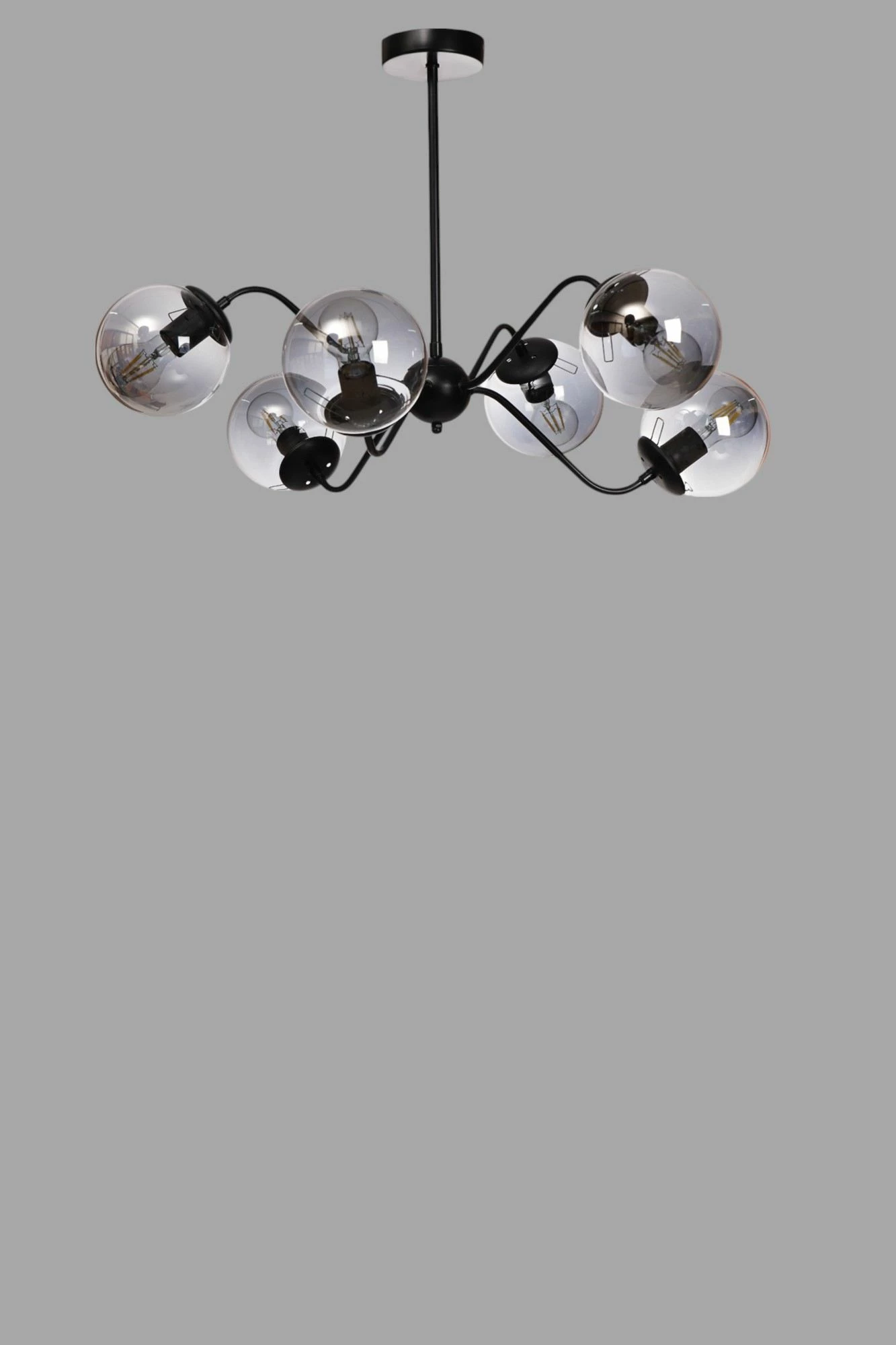 Llambadar Opviq, 8987-5, metal dhe xham, gri/zi