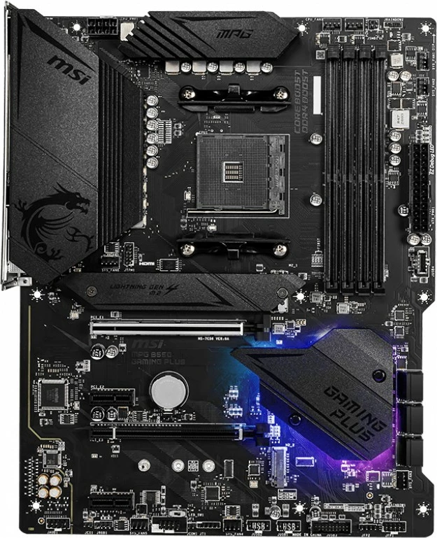 Pllakë amë MSI MPG B550 Gaming Plus, AMD, Socket AM4, DDR4-SDRAM, 128 GB