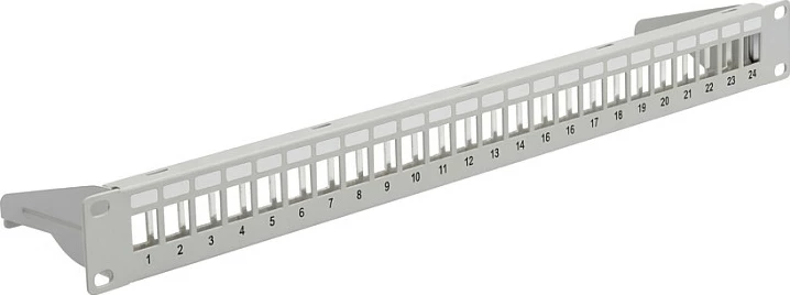 Panel shpërndarës (patch panel) EFB Elektronik 19" 1U, 24-port, metal, i palosshëm, gri RAL7035