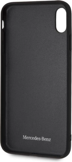 Mbështjellës Mercedes New Organic I për iPhone XS Max, lëkurë, zi