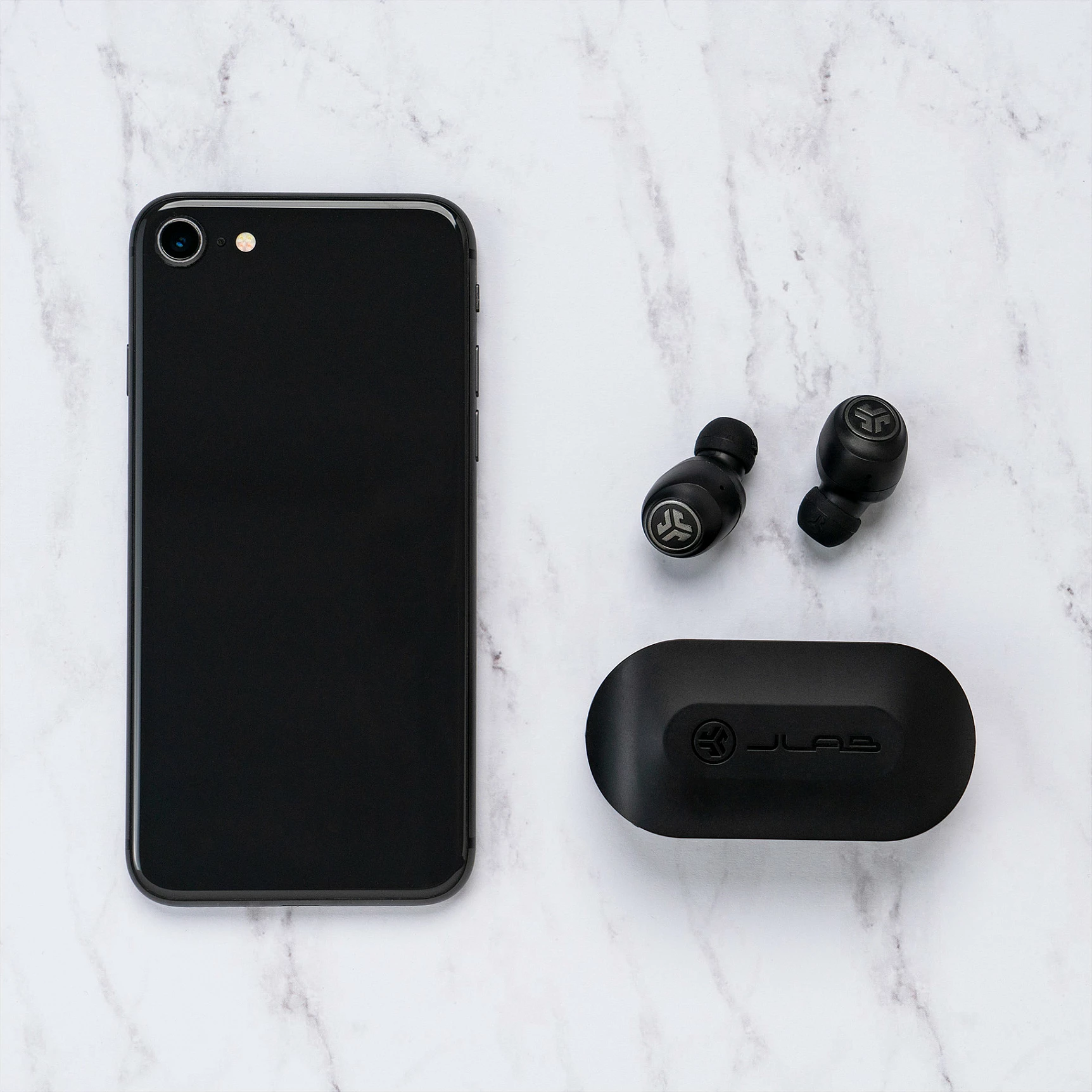 Kufje JLAB Audio Go Air, True Wireless Bluetooth, me kutizë karikimi, të zeza