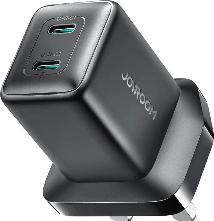 Karikues muri Joyroom JR-TCG17, 45W, 2x USB-C, pa kabllo, i zi, prizë UK