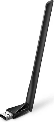 Adapter USB Wi‑Fi Mercusys MA30H AC1300 Dual Band (Wi‑Fi 5), antenë high gain, i zi