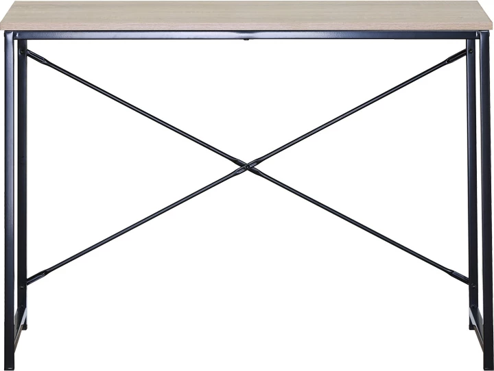 Tavolinë pune Bailon, ngjyrë lisi me metal të zi, 100x40x70cm