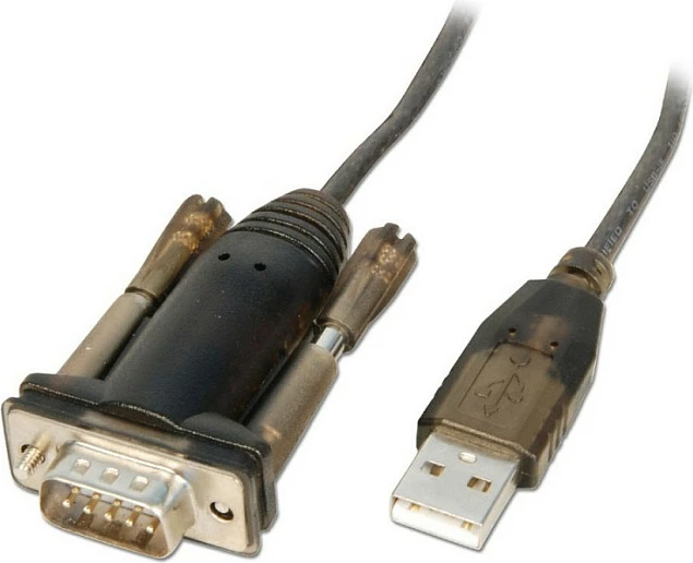 Konvertues USB në Serial Lindy Lite, USB-A në RS-232, 1.5 m, gri/transparente