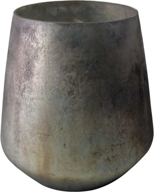 Mbajtës qirinjsh EMEL, qelq, gri, 15x15x16cm