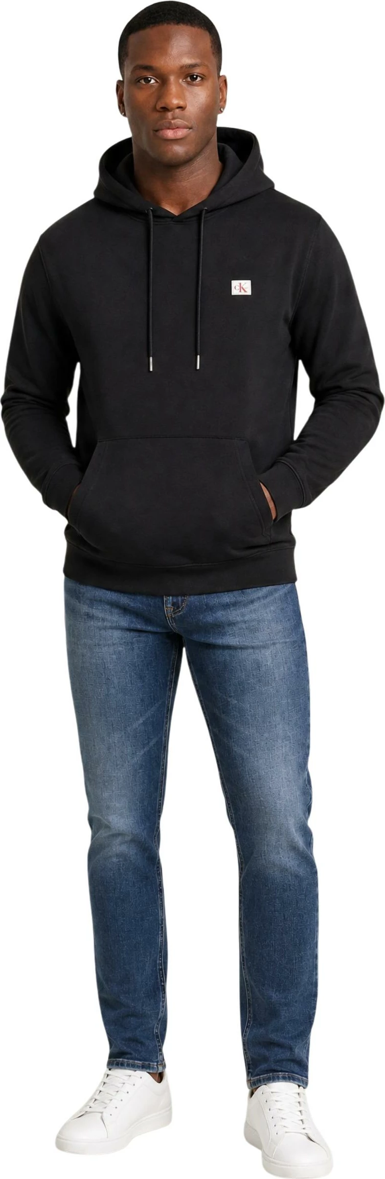 Duks me kapuç Calvin Klein Jeans LV04RG269G për meshkuj, i zi [Madhësia: XXL]