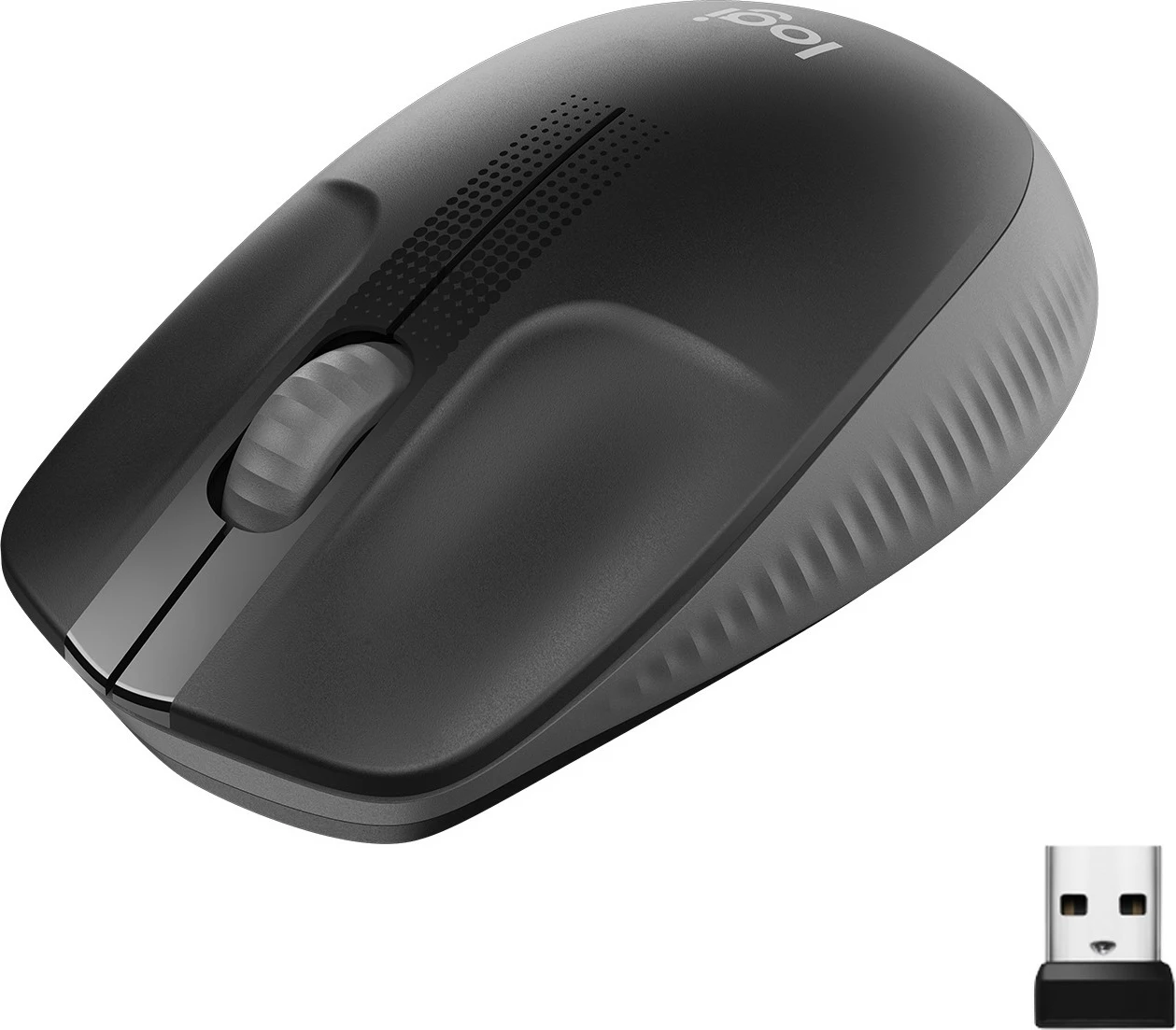 Maus Logitech M190, pa kabllo, optik, RF Wireless, 1000 DPI, ngjyrë qymyr