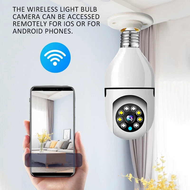 Kamera Sigurie Inteligjente me Wi-Fi (Formë Llambe E27)